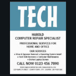 Modern Bold Computer Repair Specialist Advertising Flyer<br><div class="desc">Modern Bold,  Computer Repair Specialist Advertising Flyers By The Business Card Store.</div>