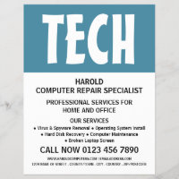 Modern Bold Computer Repair Specialist Advertising
