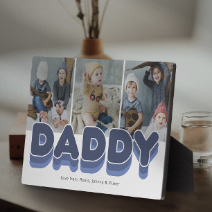 Modern Bold Daddy Photo Plaque