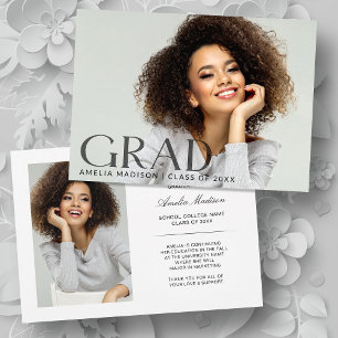 Modern Bold Dark Transparent Text Grad 2 Photo Announcement