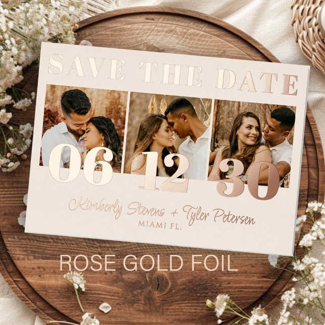 Modern bold date photo wedding save the date (Creator Uploaded)