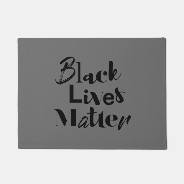 Modern, bold, different design Black Lives Matter Doormat (Front)