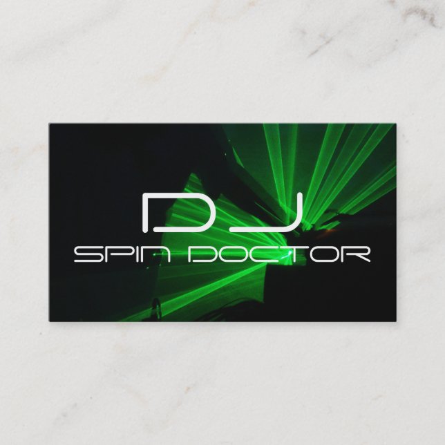 Modern Bold DJ Business Cards (Front)