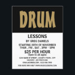 Modern Bold, Drum Lessons Advertising Flyer<br><div class="desc">Modern Bold,  Drum Lessons Advertising Flyers By The Business Card Store.</div>