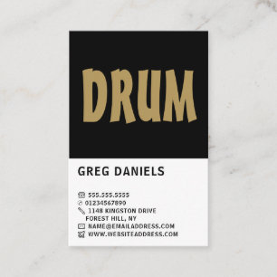 Modern Bold, Drummer, Professional Musician Business Card