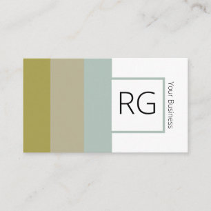 Modern Bold Earthy Tones Monogrammed Personalised Business Card