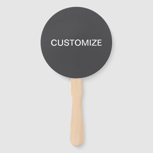 Modern Bold Editable Name, Business or Brand Etc. Hand Fan (Front)