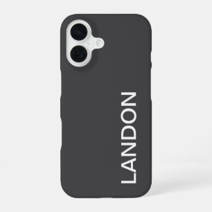 Modern Bold Editable Name, Business or Brand Etc. iPhone 16 Case