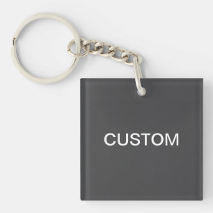 Modern Bold Editable Name, Business or Brand Etc. Key Ring