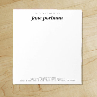 Modern Bold | Elegant | From the Desk of Notepad