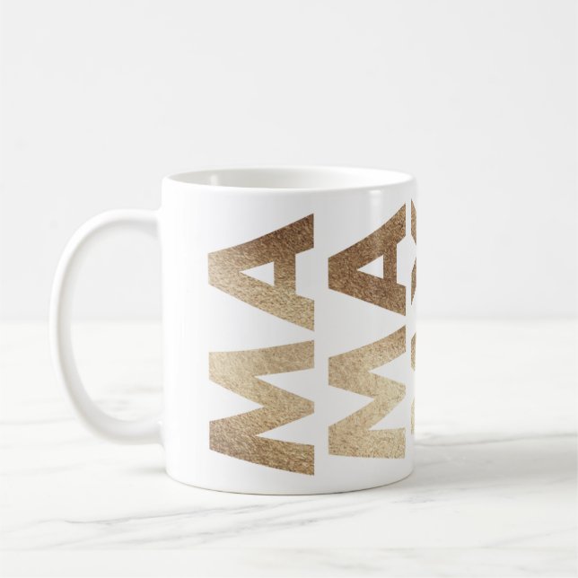 Modern Bold Faux Foil Text Mother's Day Coffee Mug (Left)