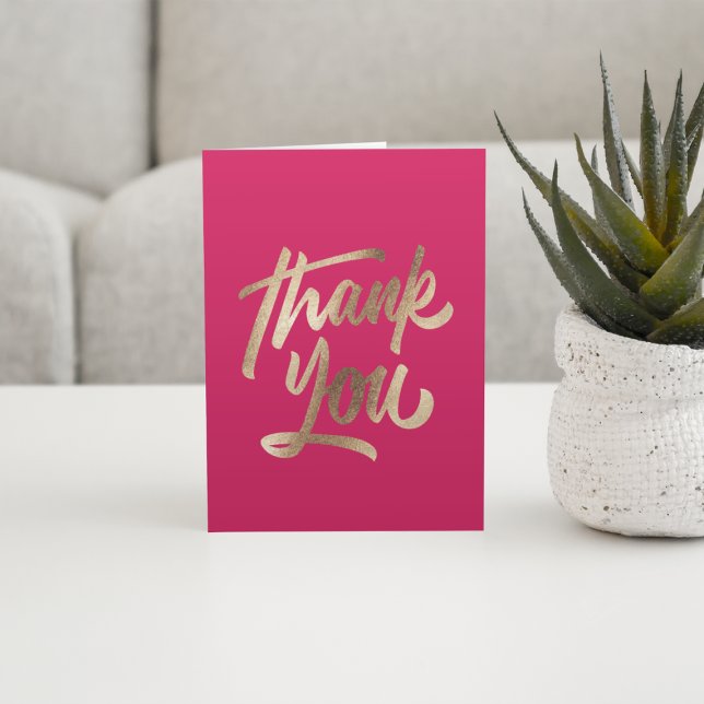 Modern Bold Faux Foil Thank You Mother's Day Card (Creator Uploaded)