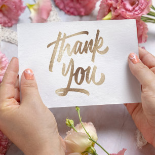Modern Bold Faux Gold Thank You Mother's Day Card