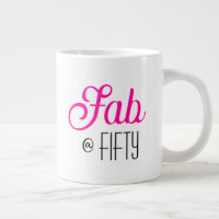 Modern Bold Fifty & Fabulous 50th Birthday