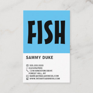 Modern Bold, Fisherman, Fisher Business Card