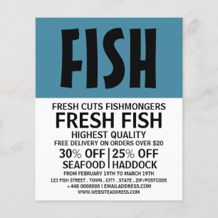 Modern Bold, Fishmonger/Wife, Fish Market Flyer