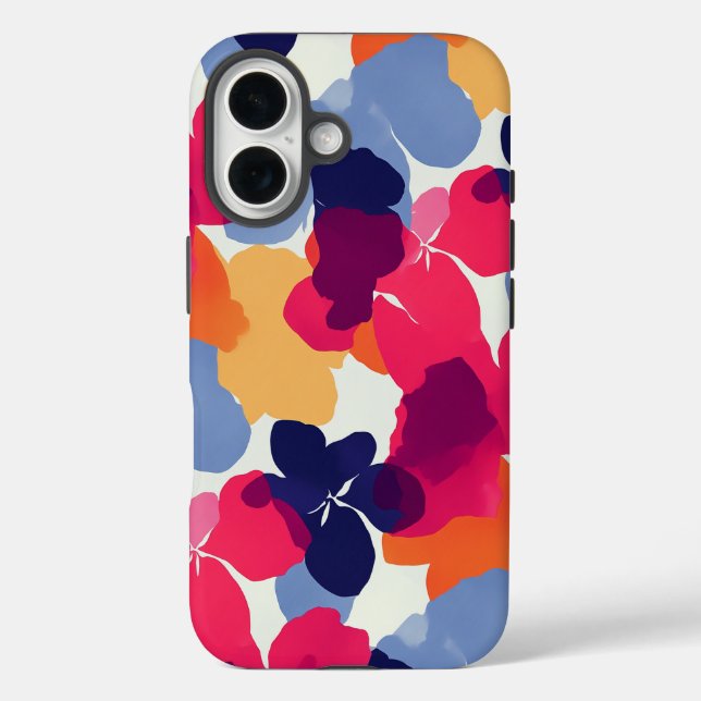 Modern Bold Floral Pattern Case-Mate iPhone Case (Back)
