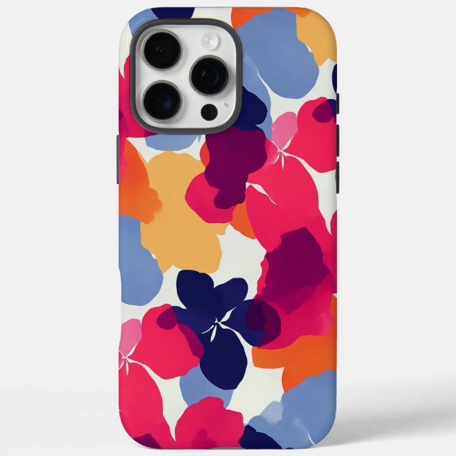 Modern Bold Floral Pattern Case-Mate iPhone Case (Back)