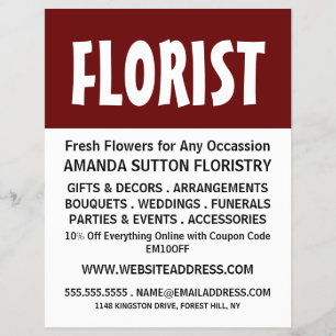 Modern Bold, Floristry Advertising Flyer