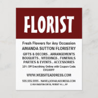 Modern Bold, Floristry Advertising Flyer