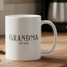 Modern Bold Font Established Grandma