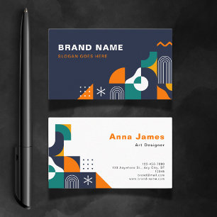 Modern Bold Geometric coloured Business Card