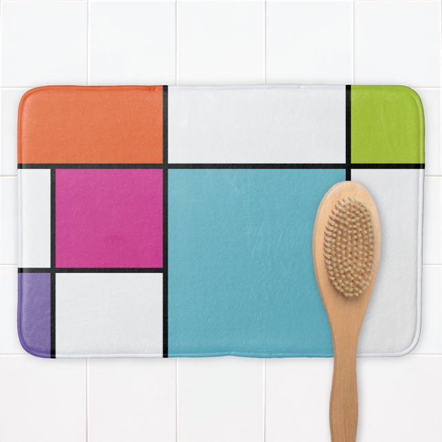 Modern Bold Geometric Colourful Bath Mat (Creator Uploaded)