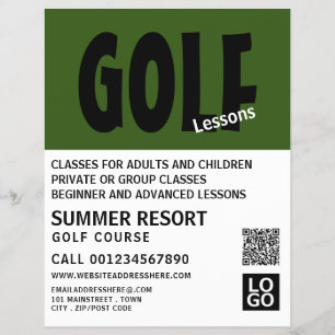 Modern Bold, GoIf Lesson Advertising Flyer