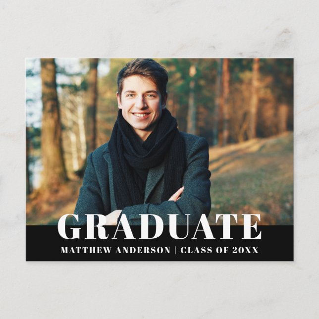 Modern Bold Graduation Party Invitation (Front)