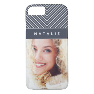 Modern, bold, graphic geometric stripe personalise Case-Mate iPhone case