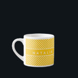 Modern, bold, graphic geometric stripe personalise espresso cup<br><div class="desc">Modern,  bold,  graphic geometric personalise chevron stripe design. Colour can be changed.</div>