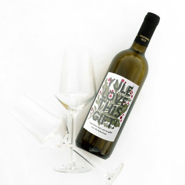 Modern bold graphic typography  wine label (Creator Uploaded)