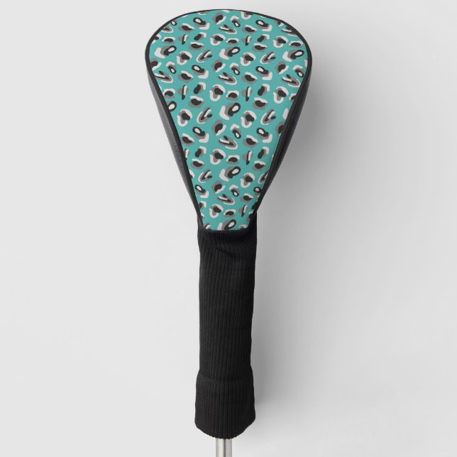 Modern Bold Green Animal Print Pattern Golf Head Cover (Front)