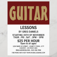 Modern Bold, Guitar Lessons Advertising