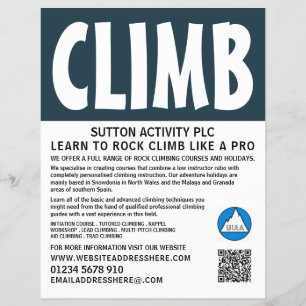 Modern Bold, Hiking & Climbing Advert Flyer