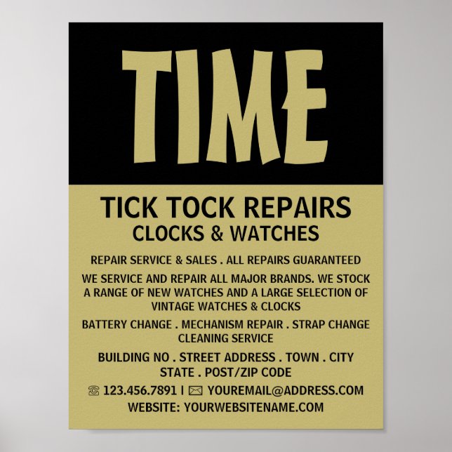 Modern Bold, Horologist Advertising Poster (Front)