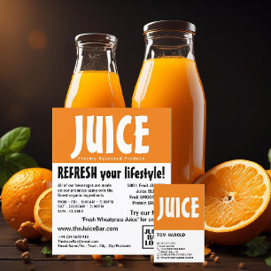 Modern Bold, Juice Bar Business Card