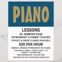 Modern Bold, Keyboard, Piano Lessons