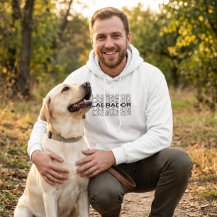 Modern Bold Labrador Typography Graphic  Hoodie