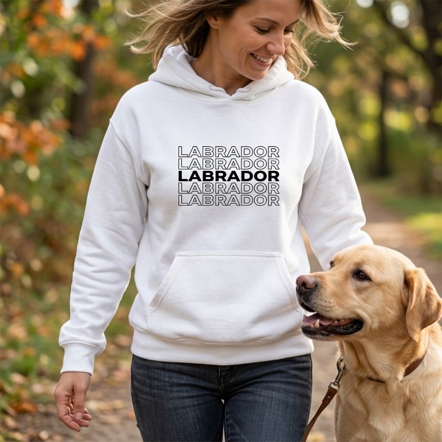 Modern Bold Labrador Typography Graphic  Hoodie (Creator Uploaded)