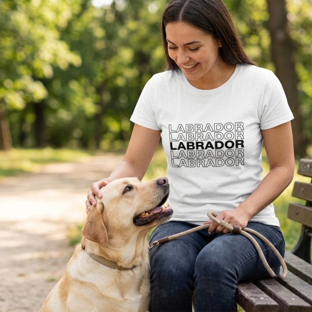 Modern Bold Labrador Typography Graphic  T-Shirt (Creator Uploaded)