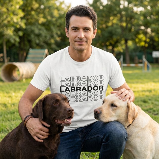 Modern Bold Labrador Typography Graphic  T-Shirt (Creator Uploaded)