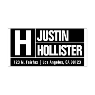 Modern Bold Large Typography Return Address Self-inking Stamp