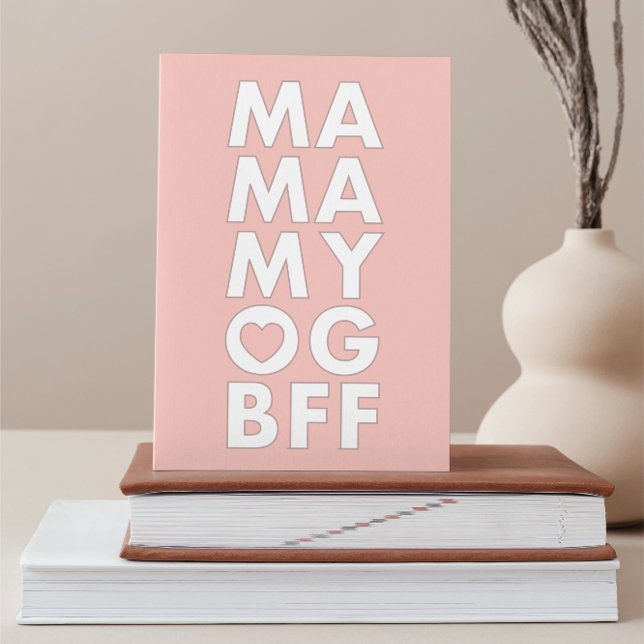 Modern Bold MA MA MY BFF Text Mother's Day Card (Creator Uploaded)