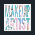 Modern bold makeup artist abstract fashion pattern square business card<br><div class="desc">Modern bold makeup artist abstract fashion pattern</div>