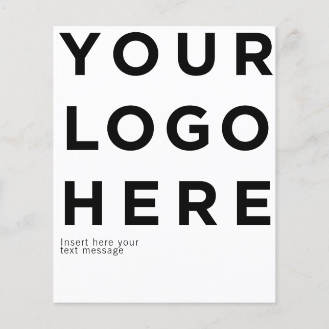 Modern Bold Minimal In Budget Logo and Text Flyer (Front)