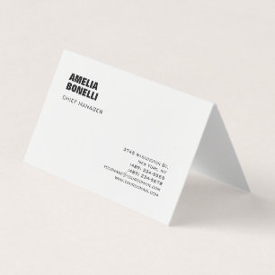 Modern Bold Minimalist Professional  Business Card
