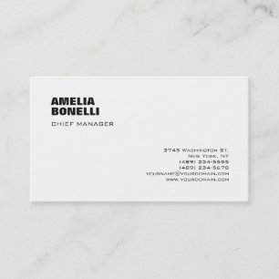 Modern Bold Minimalist Professional  Business Card