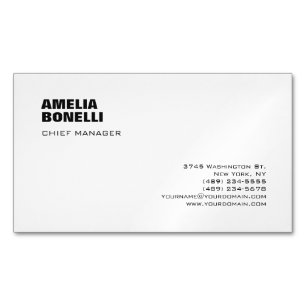 Modern Bold Minimalist Professional Magnetic Business Card