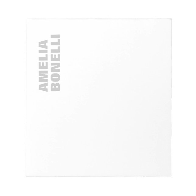 Modern Bold Minimalist Professional Notepad (Front)